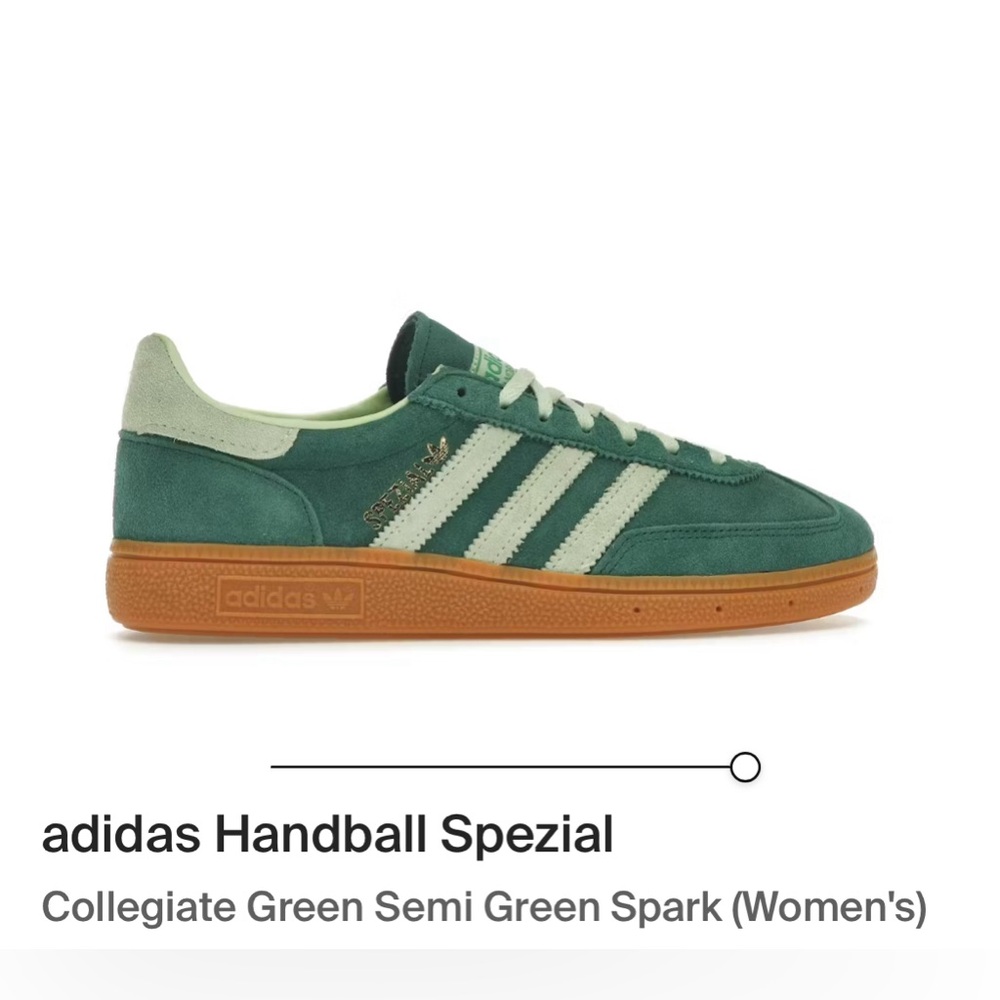 Adidas Handball Spezial Collegiate Green Semi Green Spark (Women's) Size 6.5 NWT